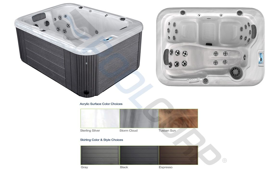 3 Person Hot Tub Tuscan/Gray