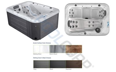 3 Person Hot Tub Tuscan/Gray