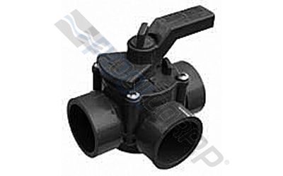 2&quot;-2 1/2&quot; Gray CPVC Positive Seal 3-Port Valve
