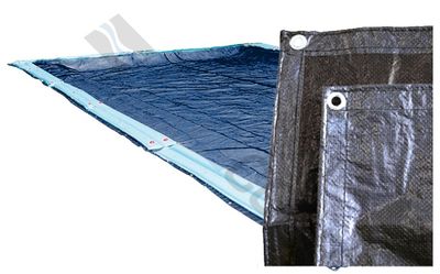 18&#39; x 40&#39; Blue/Black Unbound Rectangular  Winter Cover