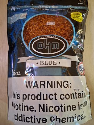 OHM Pipe Tobacco Blue 16oz Bag