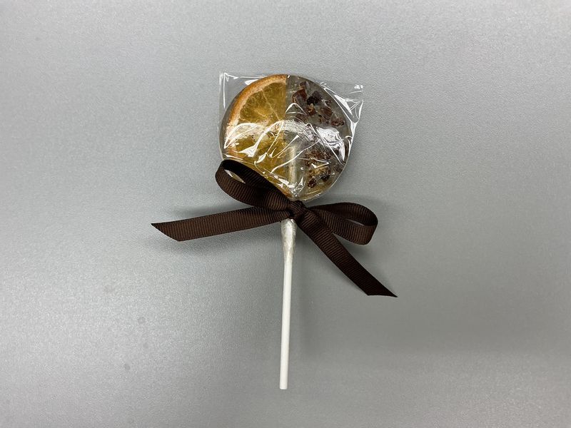 Orange and Coco Nibs Lollipops