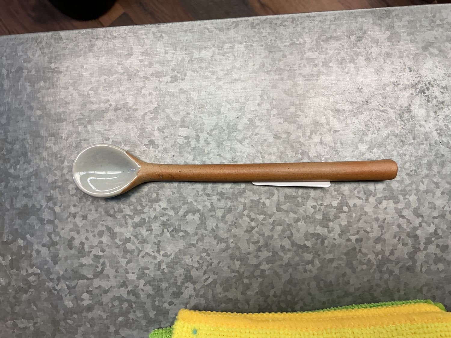 Long clay spoon