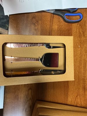 Hammered handle cheese servers