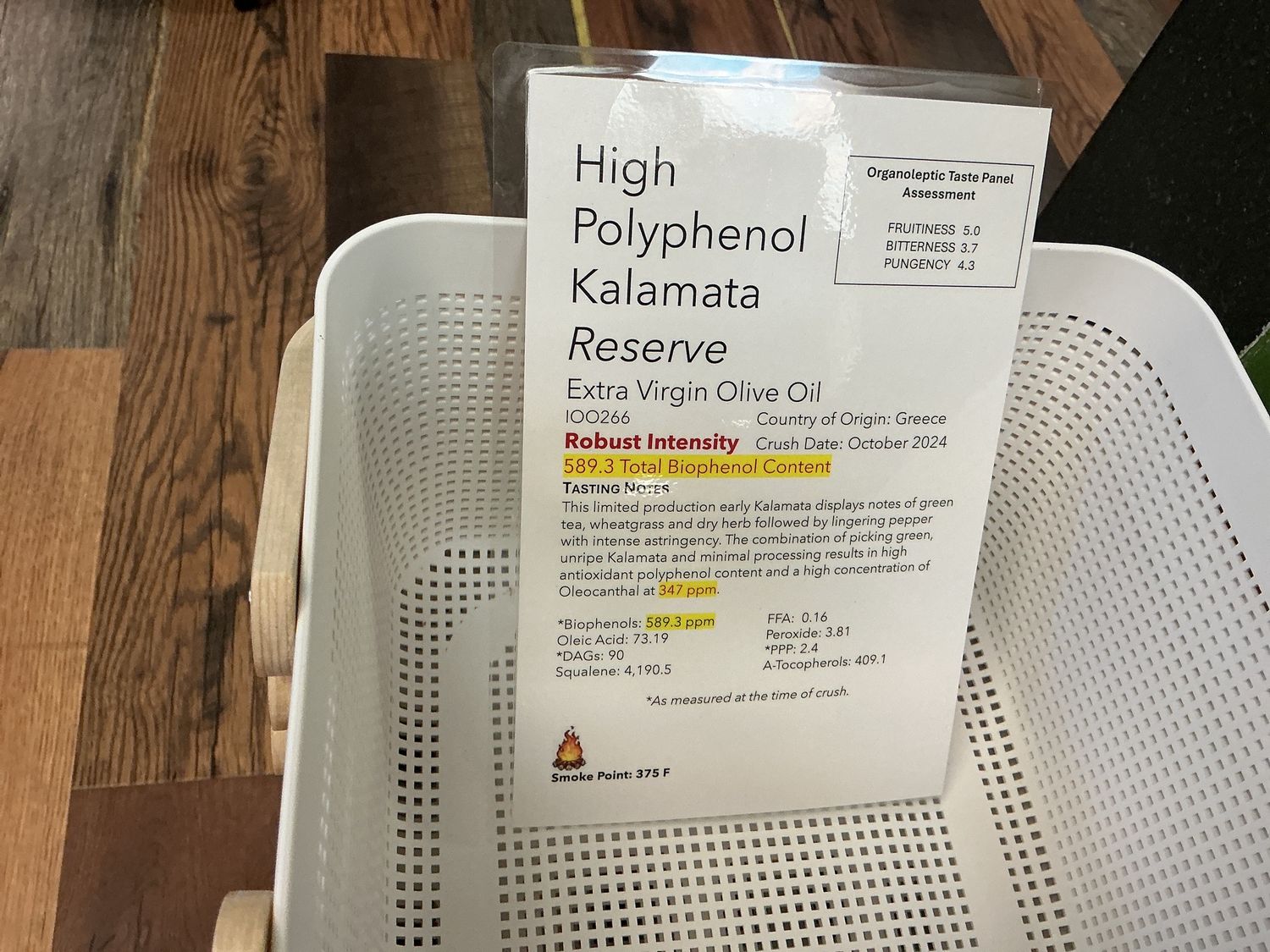 Kalamata High Polyphenol EVOO