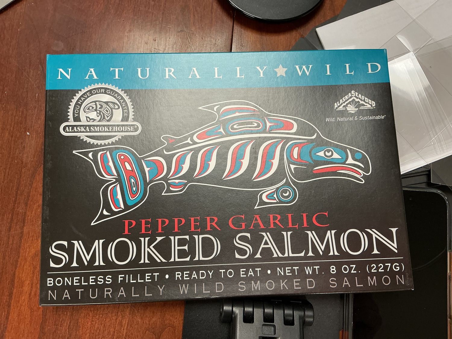 Pepper Garlic Smoked Salmon 8 oz.