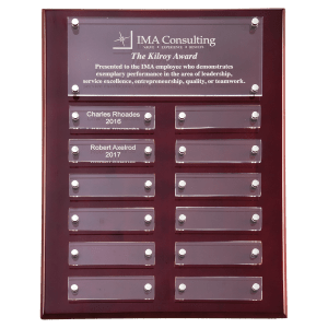 Rosewood High Gloss Perpetual Plaque with Acrylic Engraving Plates