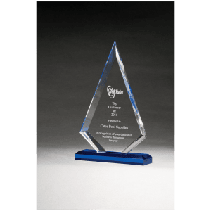 Arrow Series Clear Acrylic with Blue Highlights and Blue Base