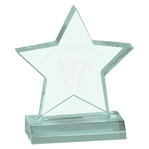Jade Star Acrylic Award with Base