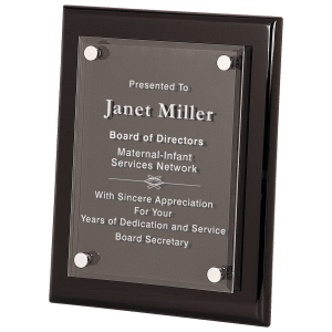 Premier Black Piano Finish Floating Acrylic Plaque