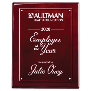 Rosewood High Gloss Plaque with Acrylic Engraving Plate