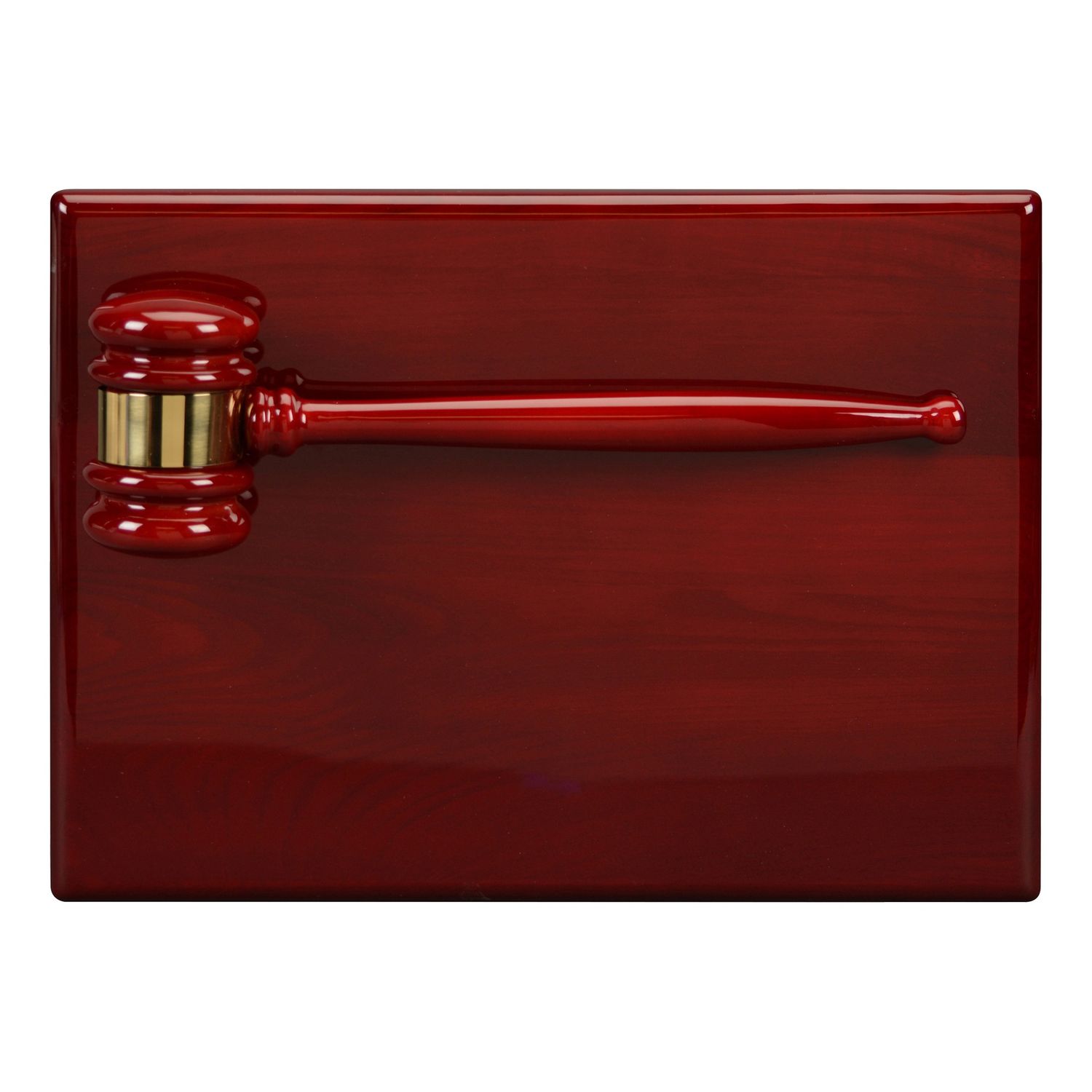 Gavel Plaque, Piano Finish Rosewood