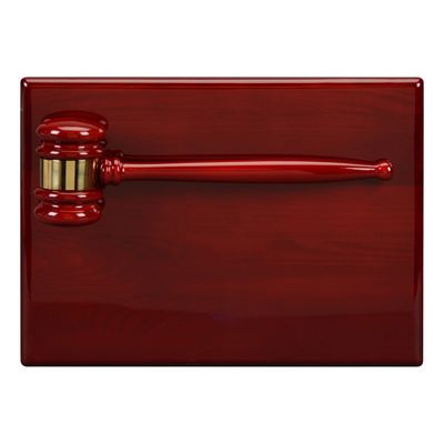 Gavel Plaque, Piano Finish Rosewood