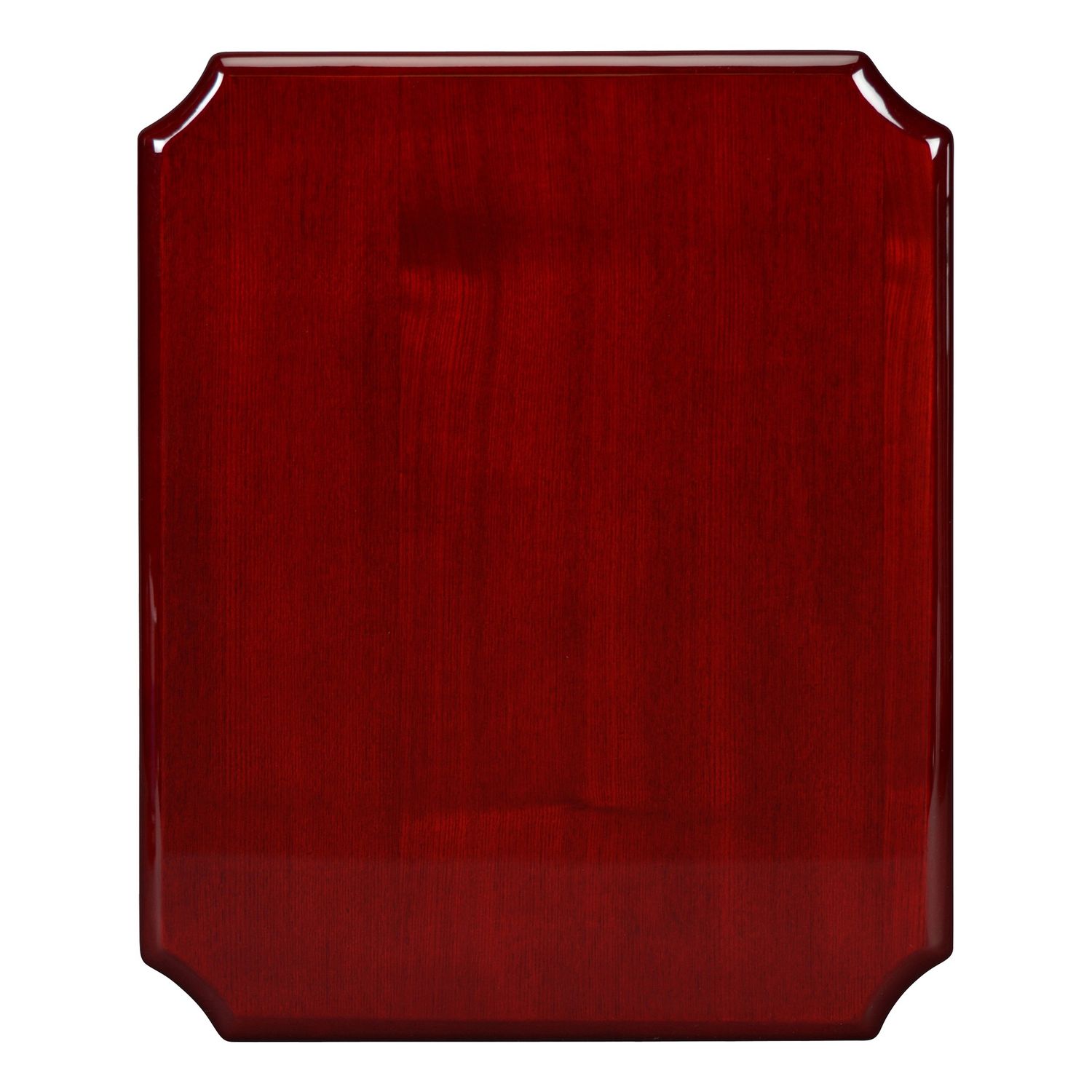 Notched Corner Plaque, Piano Cherry Finish