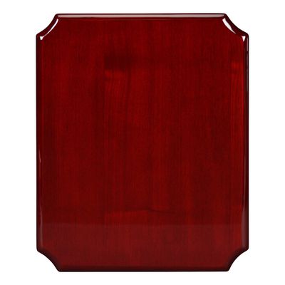 Notched Corner Plaque, Piano Cherry Finish