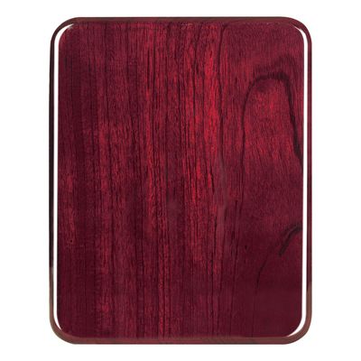 Rounded Corner Plaque, Piano Finish, Burgundy