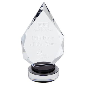 Black &amp; Clear Round Base Medium Diamond Crystal on