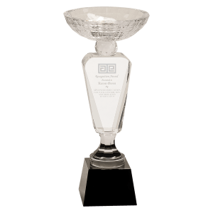 Clear Crystal Cup with Black Pedestal Base