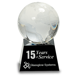 Crystal Globe on Black Base