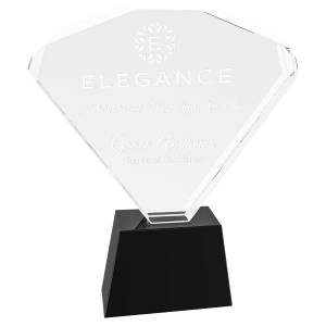 Medium Crystal Fan with Black Base