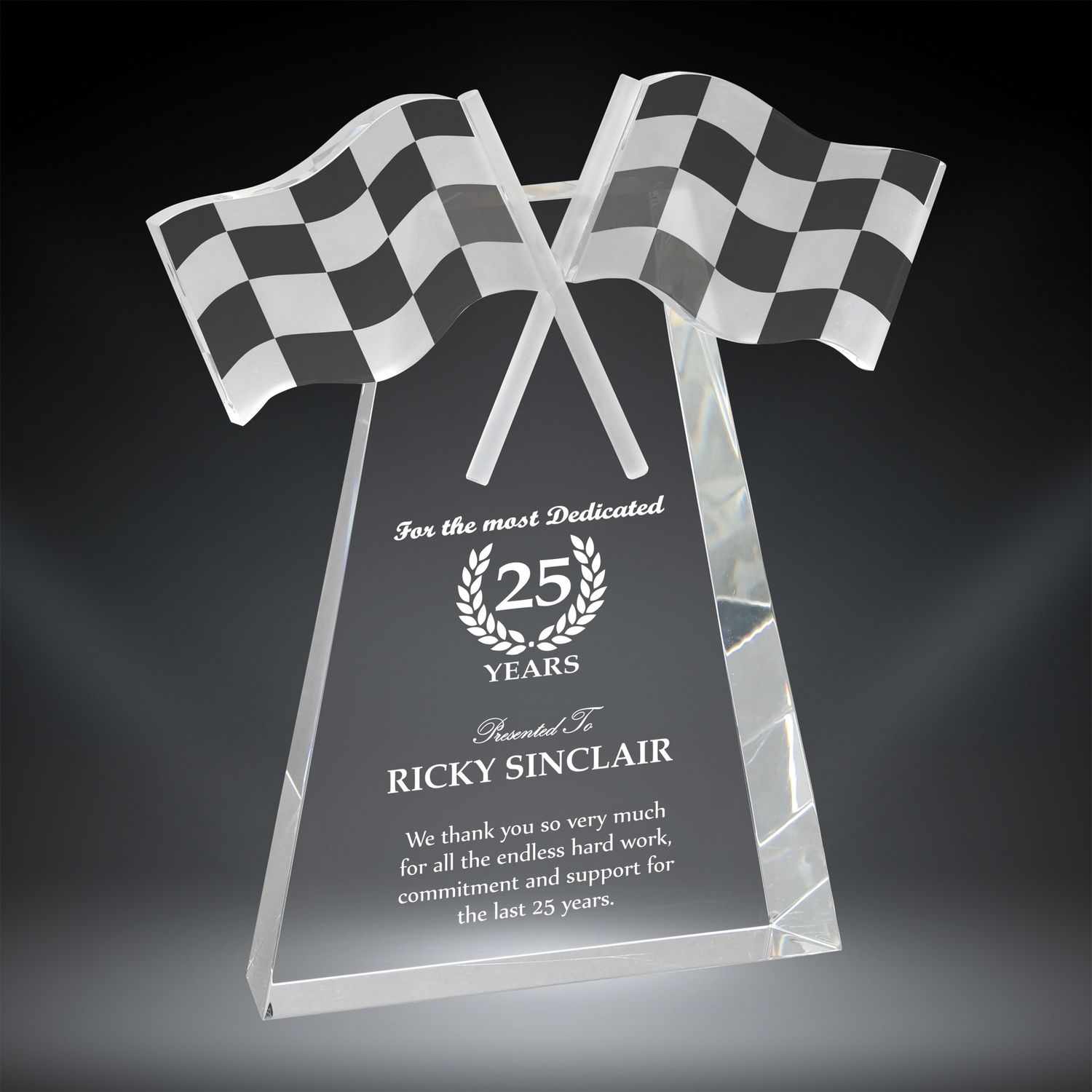 Checkered Flags Crystal