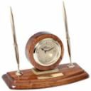 DESK CLOCK W 2 PENS