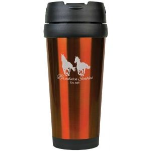 Gloss Orange 16 oz. Travel Mug