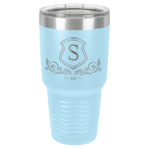 Light Blue 30 oz. Polar Camel Ringneck Tumbler with Clear Lid
