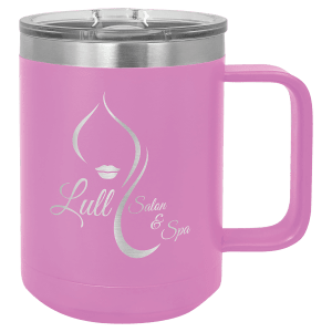 Light Purple Polar Camel 15 oz. Coffee Mug with Clear Slider Lid