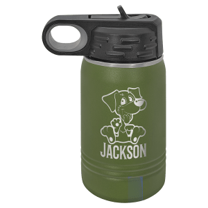 Olive Green 12 oz. Polar Camel Powder Coated Water Bottle