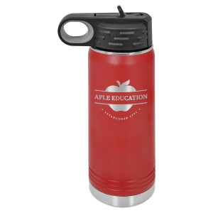 Red 20 oz. Polar Camel Powder Coated Water Bottle