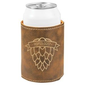 Rustic/Gold Leatherette Beverage Holder