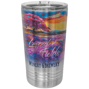 Stainless Steel Full Color Polar Camel Pint with Clear Slider Lid