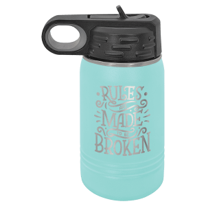 Teal 12 oz. Polar Camel Powder Coated Water Bottle