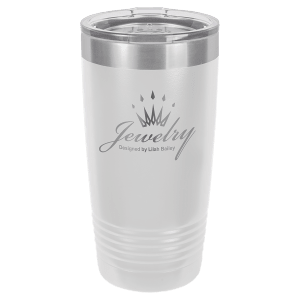 White 20 oz. Polar Camel Powder Coated Water Bottle