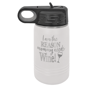 White 12 oz. Polar Camel Powder Coated Water Bottle