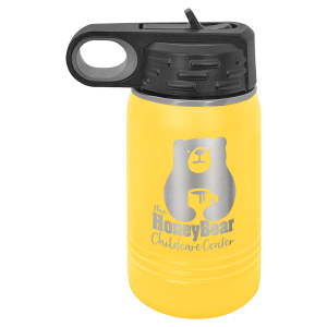 Yellow 12 oz. Polar Camel Powder Coated Water Bottle