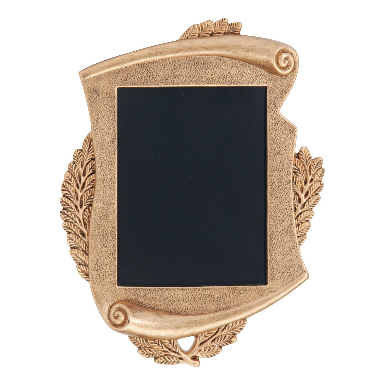 Resin Scroll Plaque Mount / Frame, Gold