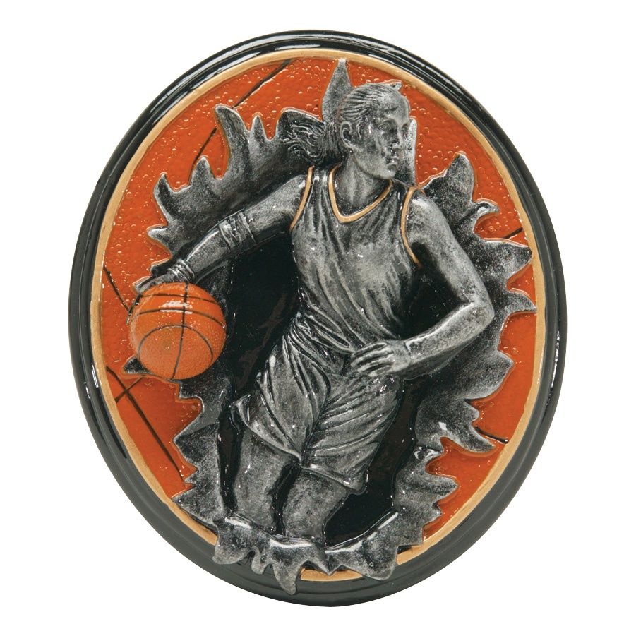 Sport Blaster Resin Plaque Mount, Basketball, Female
