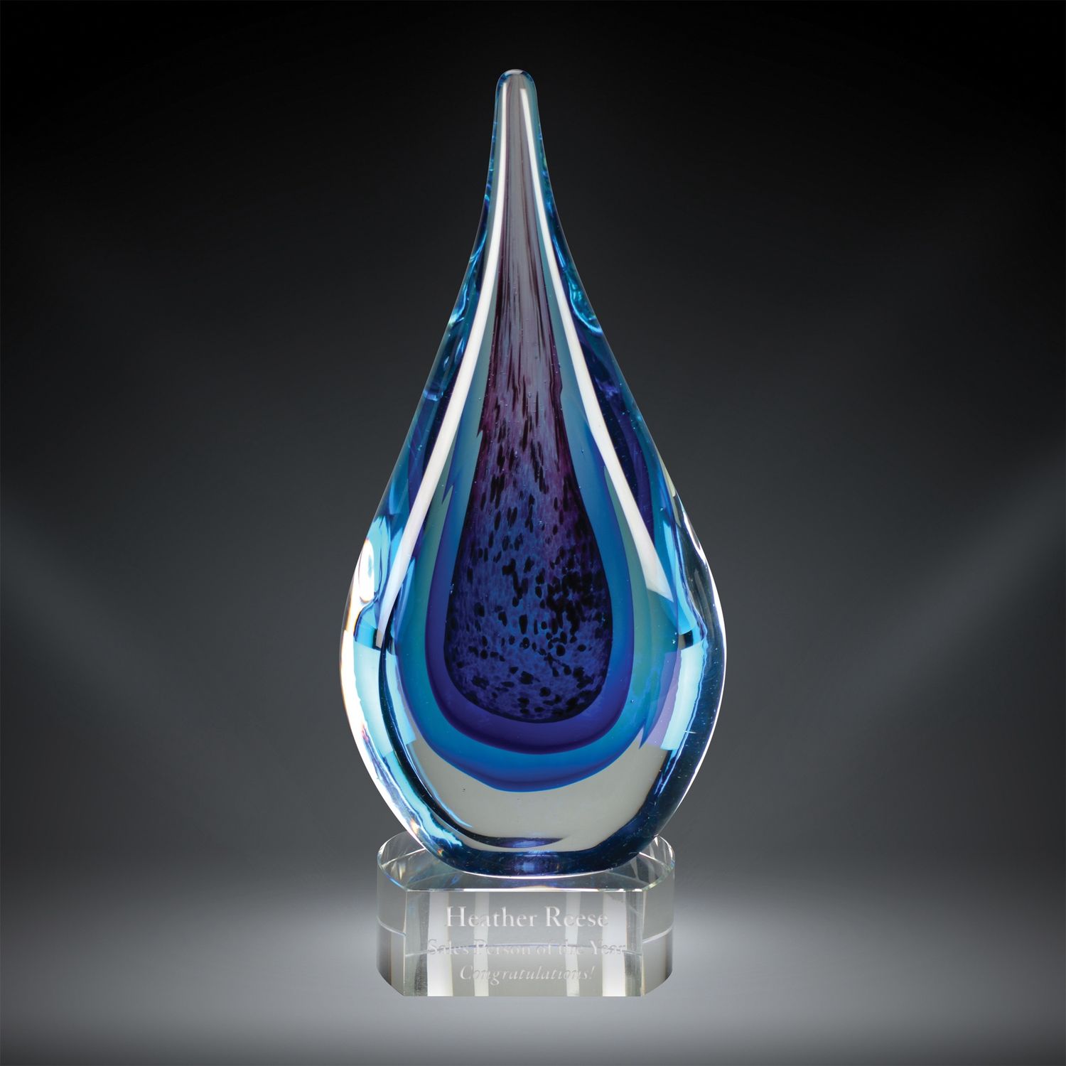 Blue Water Glass Art