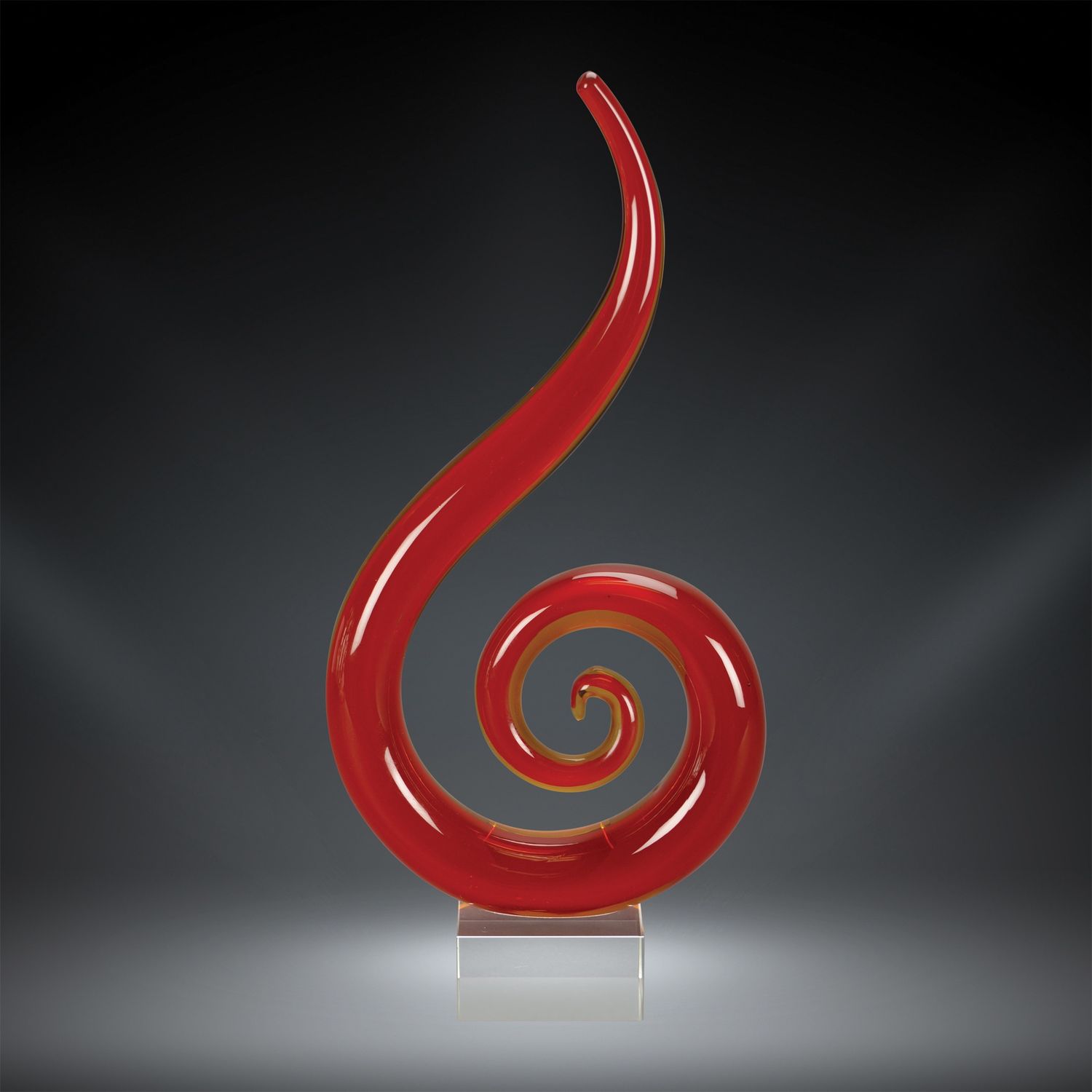 Red Fire Glass Art