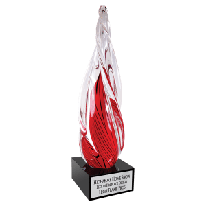 Red Twisted Spire with Black Base