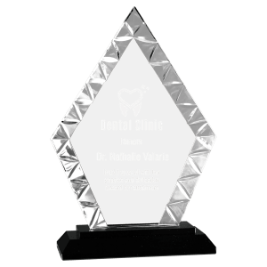 Small Diamond Accent Glass on Black Base