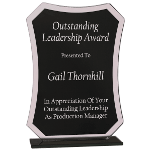 Small Black Rectangle Reflection Glass Award