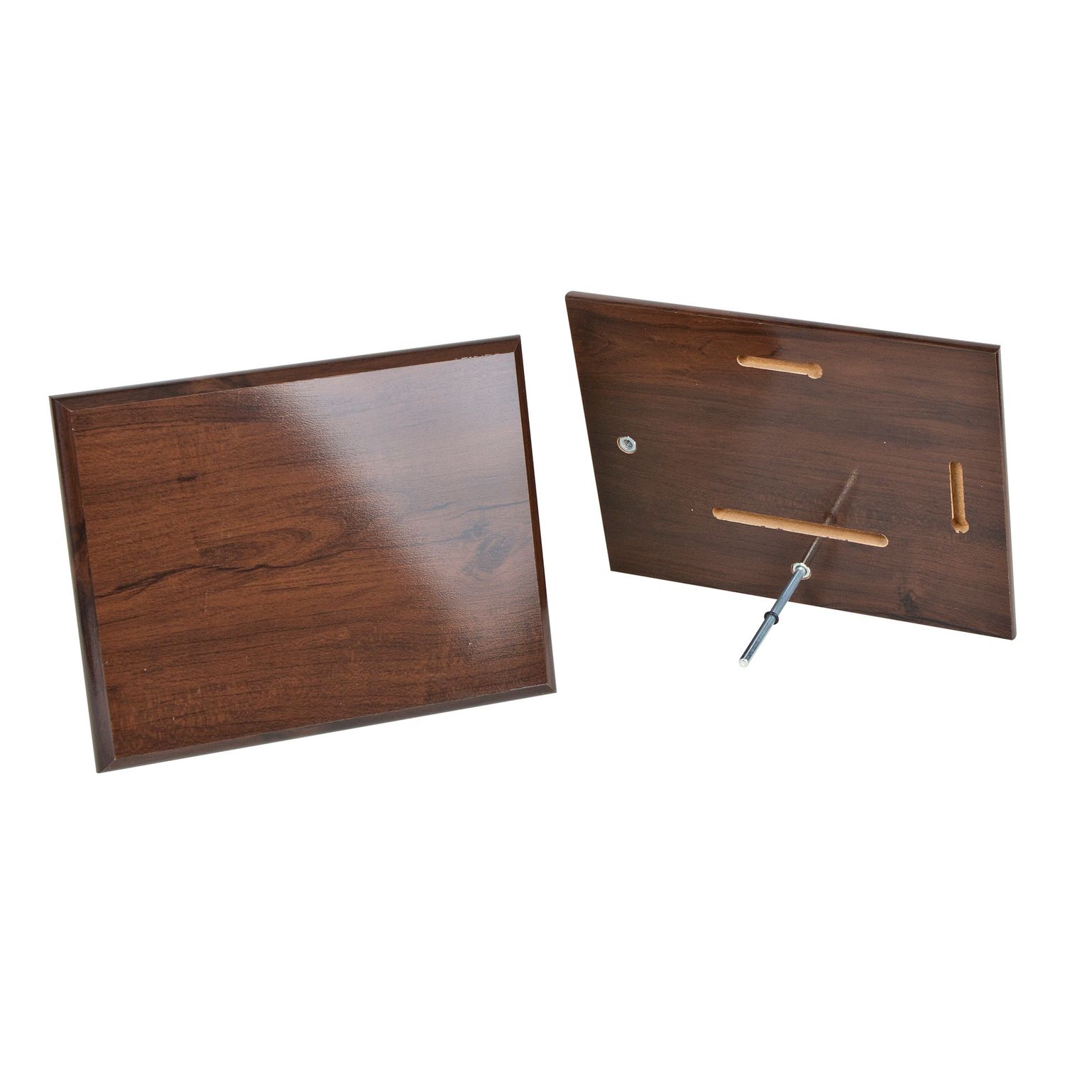 Plaque with Peg Stand, Gloss Cherry Finish