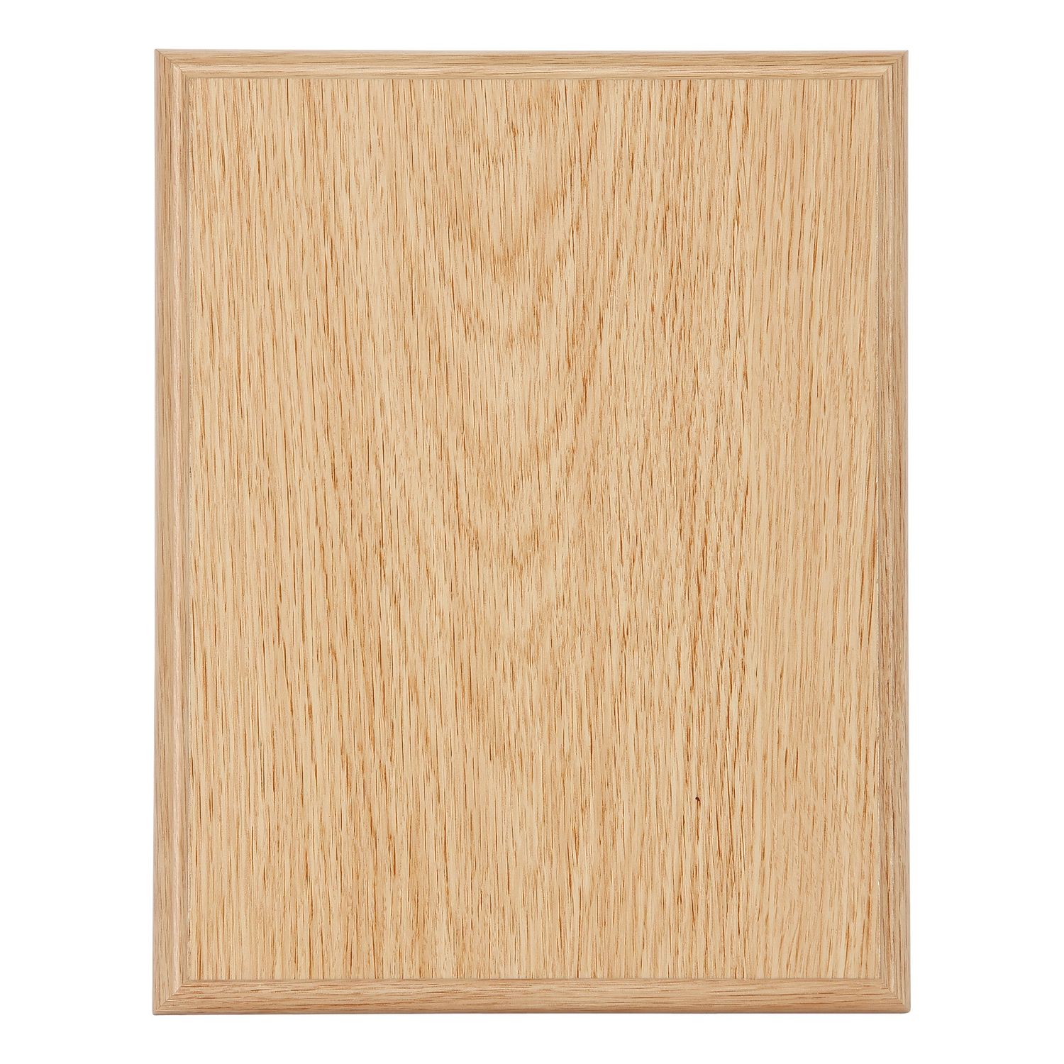 Step &amp; Roll Edge Plaque, Light Oak Finish