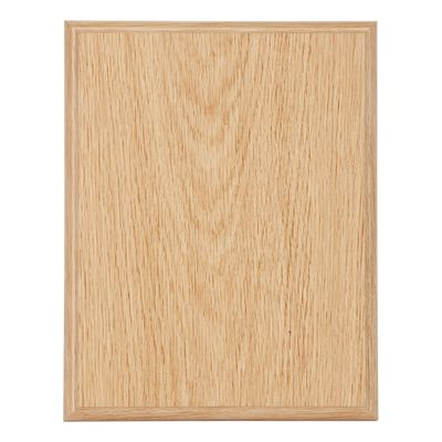 Step &amp; Roll Edge Plaque, Light Oak Finish