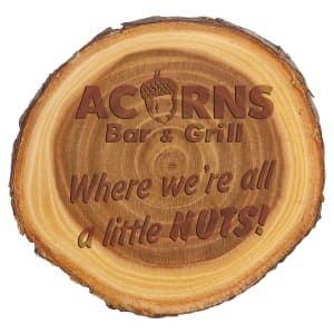 7" Old West Log Elm Wood Plaque