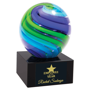 Two-Tone Blue and Green Sphere