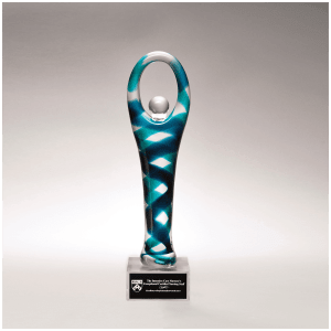 Victory Art Glass on Clear Glass Base